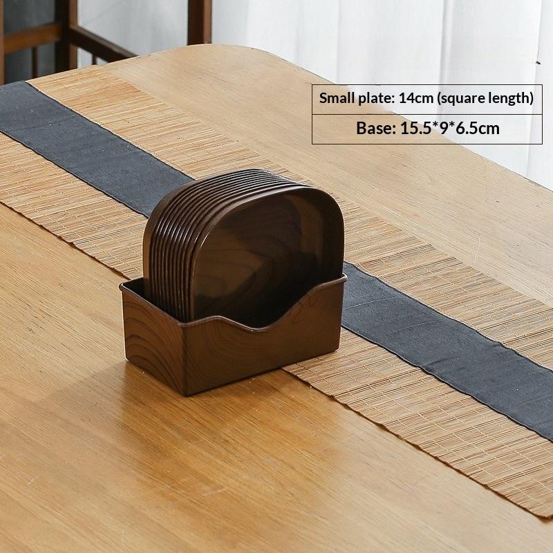 

Imitation Plastic Wood Grain Bone Spitting Dish Japanese Style Multifunctional Household Practical Food Grade Small Plates