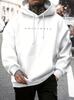The New Men's Hooded Sweatshirt for Spring and Autumn 2025 Is Casual Fashionable and Soft with 3D Letter Pattern Printing