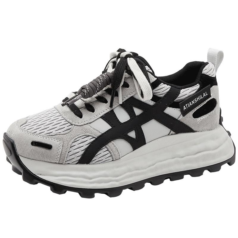 Thick-soled Little Dad Shoes Women's 2025 Autumn New Light Luxury Explosion Casual Fashion Heightening Sports Shoes