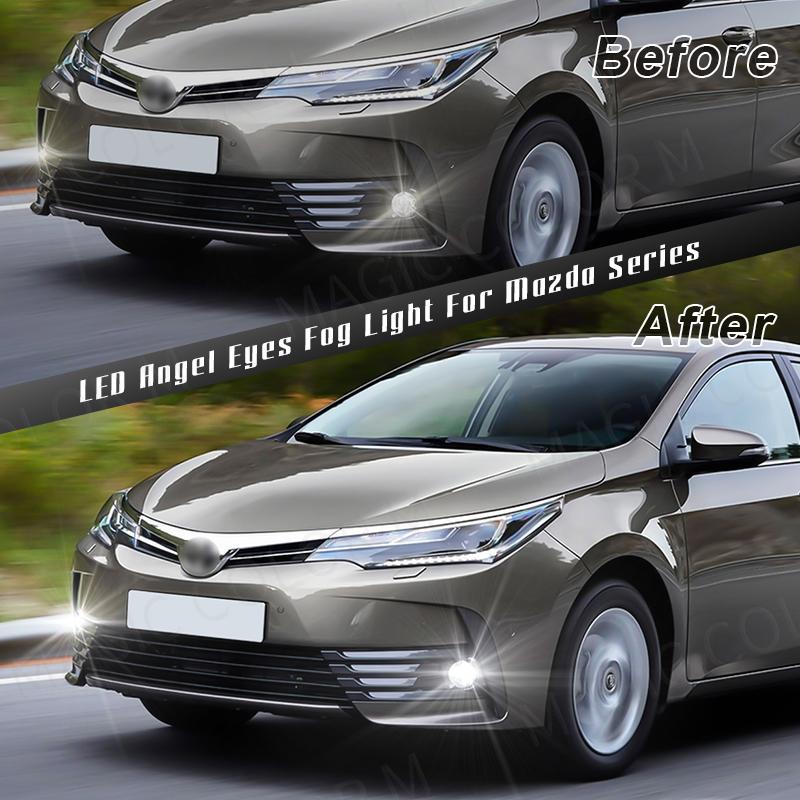 LED Fog Light For Toyota Corolla Camry Yaris RAV4 Prius CHR Hilux Lexus DRL Daytime Running Lights 3.5 Inch White Yellow