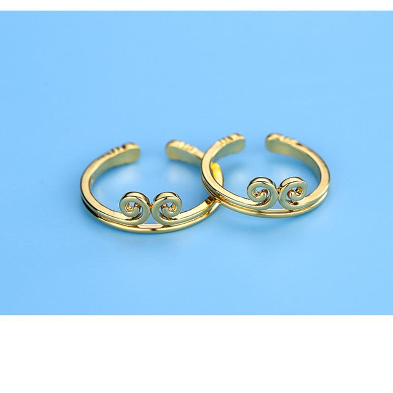 

BELLA BOX New Black Myth Wukong Golden Hoop Spell Couple Rings, The Same Style As The Male And Female Golden Hoop Rods Couple Rings