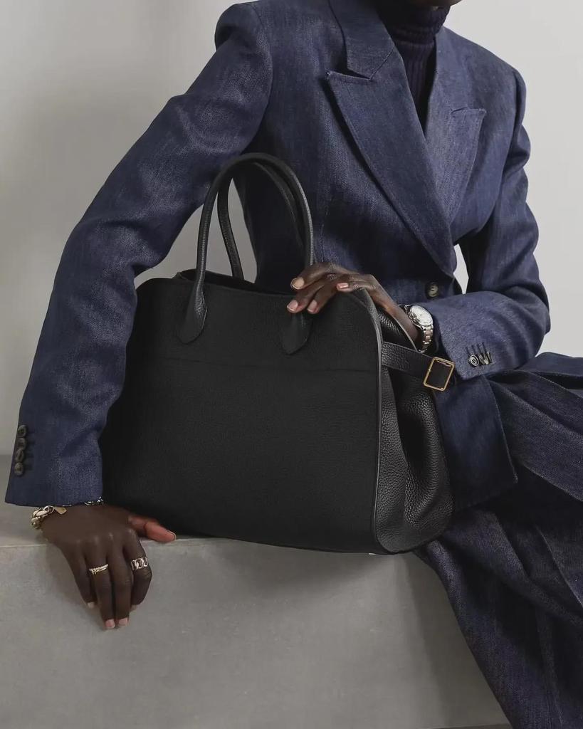 Сумка-тоут Margaux15 из матовой кожи T*ROW от Dong Jie в стиле минимализма — большая вместимость, сумка-трансформер цвета платины