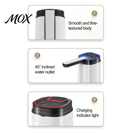 Lightweight Desktop Water Dispenser Electric Pump, Rechargeable Portable Bottle Top for 5 Office Home Drinking Pump Gallon Bottles, Foldable