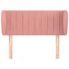 Headboard with Ears Pink 93x23x78 88 Cm Velvet