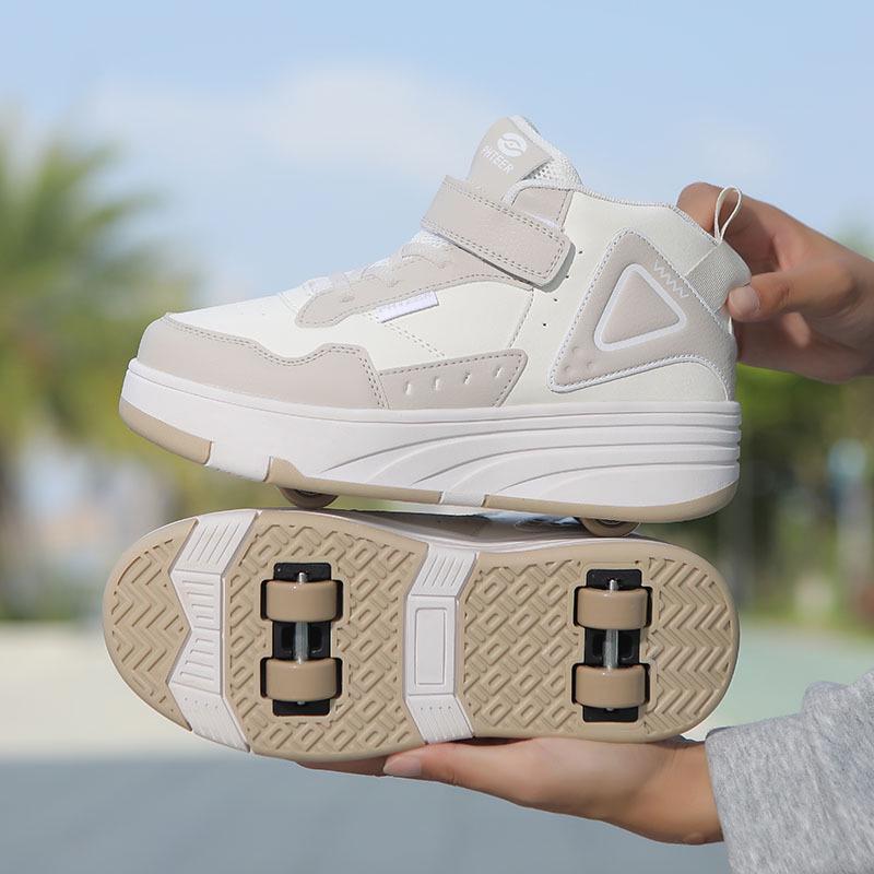 New Style Crazy 4-Wheel Roller Skates for Kids: Transformable Sneakers for Boys, Girls, and Teens