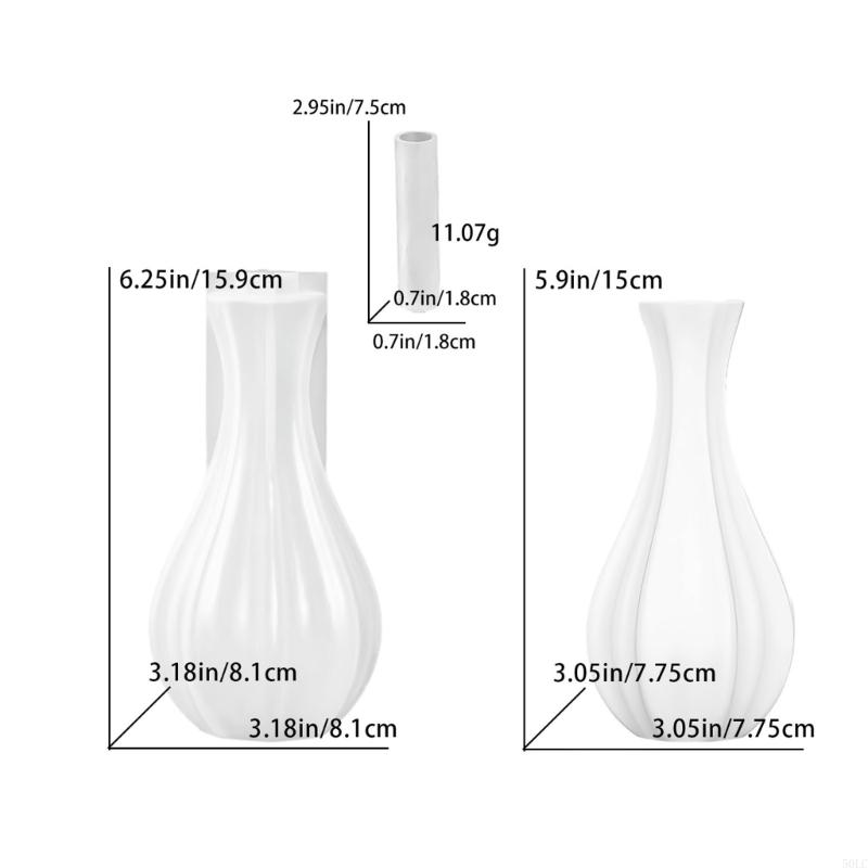 50LC Silicone Crafting Molds Vase Mold Perfect for Making Planter and Cement Projects