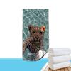Leopard In Water Tropical Beach Towel Patterned Sunscreen And Windproof Suitable For Swimming Pool Camping Travel