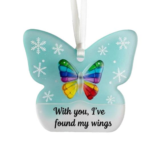 Yousheng Sea Glass Art Friendship Ornament Snowflake/Shell Shaped Christmas Tree Hanging Ornaments Handmade Sea Glass Art Friendship Keepsake for Best