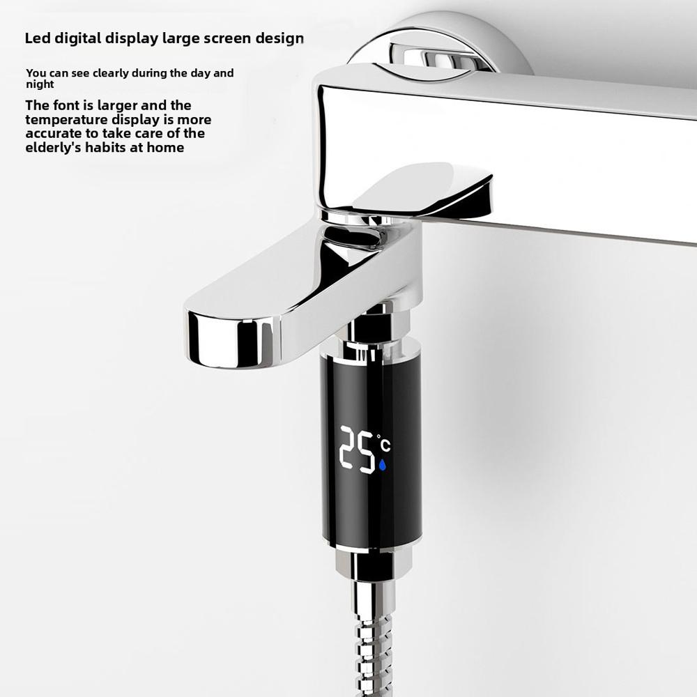 Yieryi LED Sprchový teploměr Není potřeba baterie Senzor teploty vody pro miminka Digitální displej Pro monitorovací nástroj na koupelnovou baterii