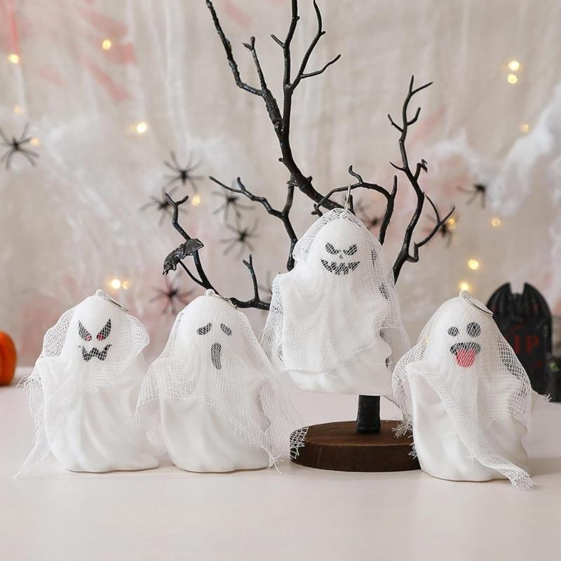 Halloween Party Decorations Outdoor/Indoor Hanging Ghosty Decors with Light for Tree,Yard,Window Halloween Ghosty Light