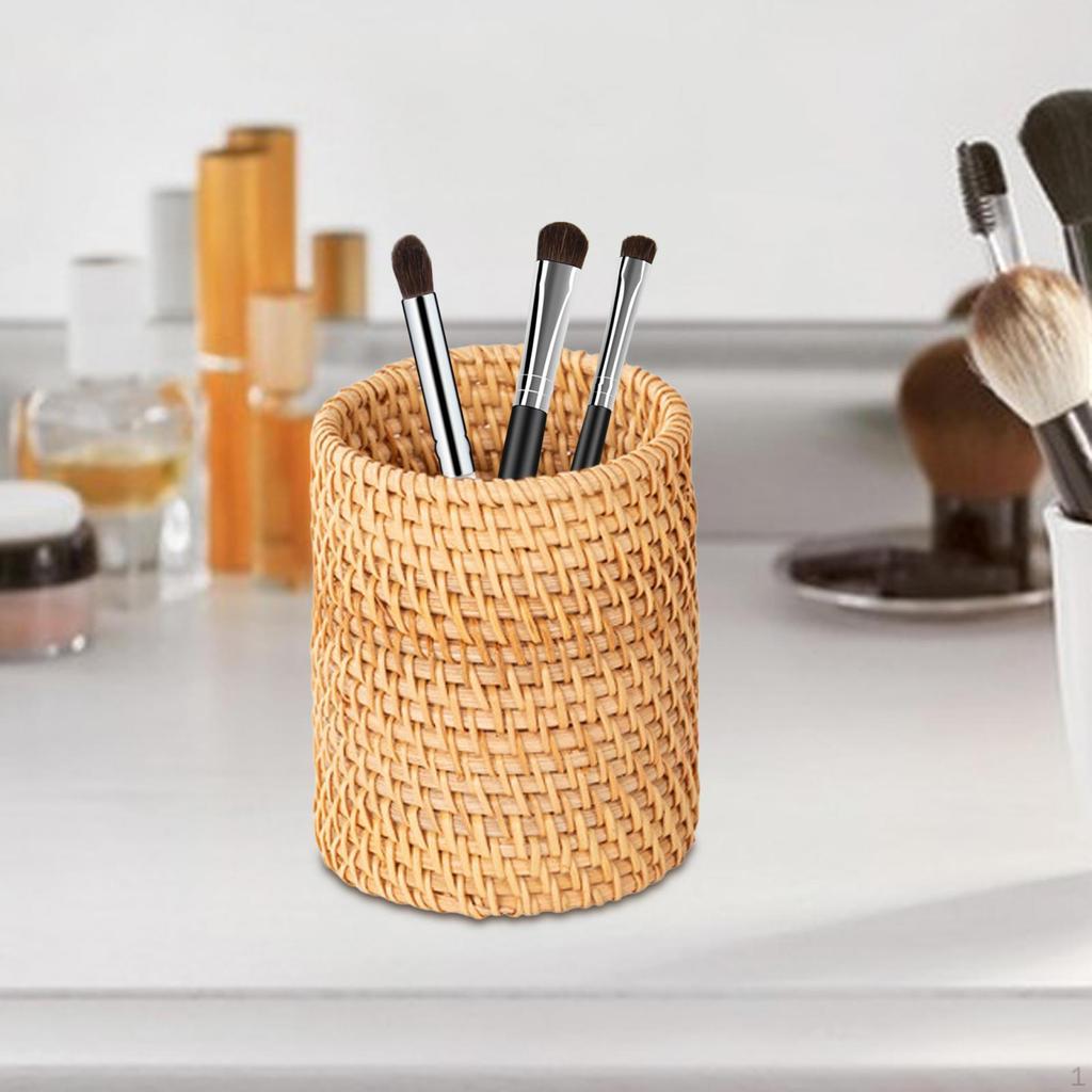 Makeup Brush Pen Holder, Home Art Supplies Storage Bucket, School Pencil Desk Organizer for