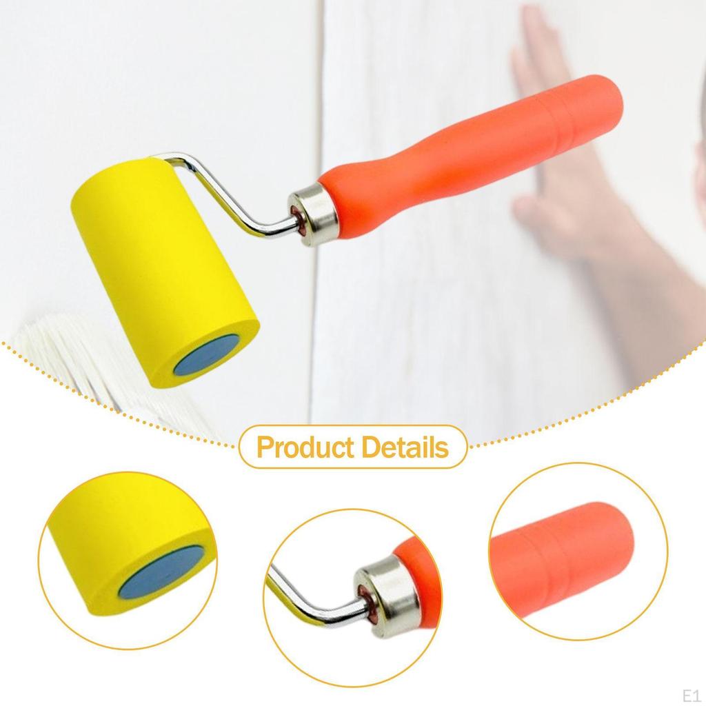 Wallpaper Seam Roller Smoother Flat Pressing Wheel Home Decorating Comfortable Grip Soft Sponge Hand