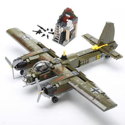 559 stücke Militär Ju-88 Bombing Flugzeug Baustein WW2 Hubschrauber Armee Waffe Soldat Modell Bricks Kit Spielzeug für Kinder