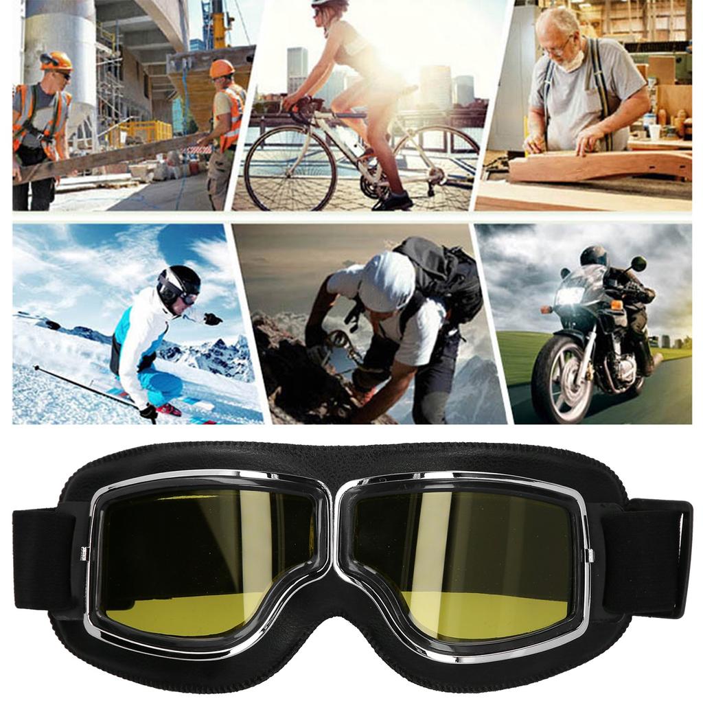Retro Motorcycle Glasses Outdoor Ski Windproof Glasses Motorbike Riding Eyeglasses