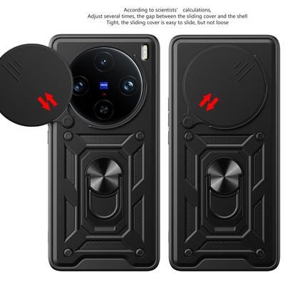 Camera Protect Case for VIVO X100 Pro VIVO X100 Armor Hybrid Metal Ring Back Cover