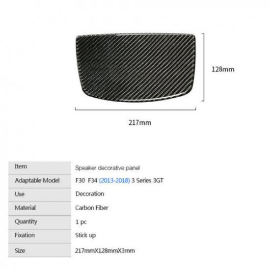 Carbon Fiber Center Dashboard Panel Cover For BMW 3 Series F30 GT F34 2013-2018