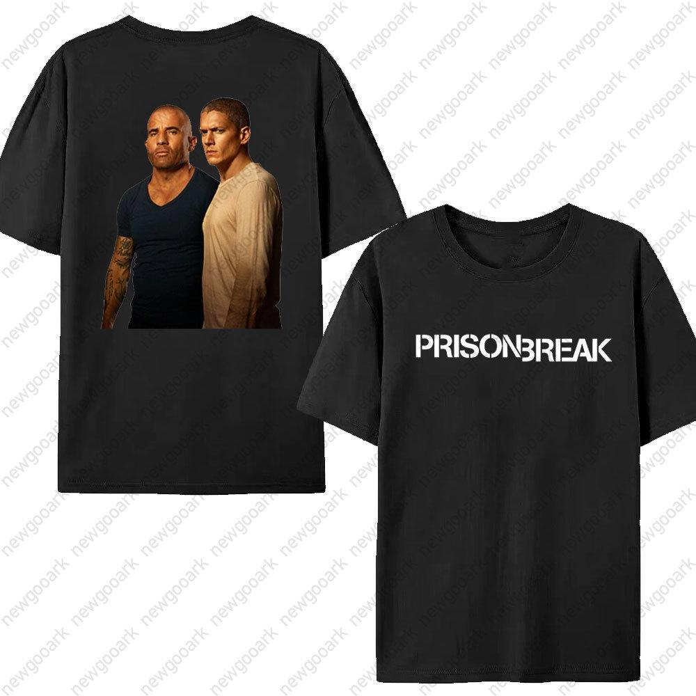 Prison Break Men Vintage T Shirts Tv Series Aesthetic Clothing Michael Scofield Y2k Shirt Streetwear Printed Tshirt Summer Top