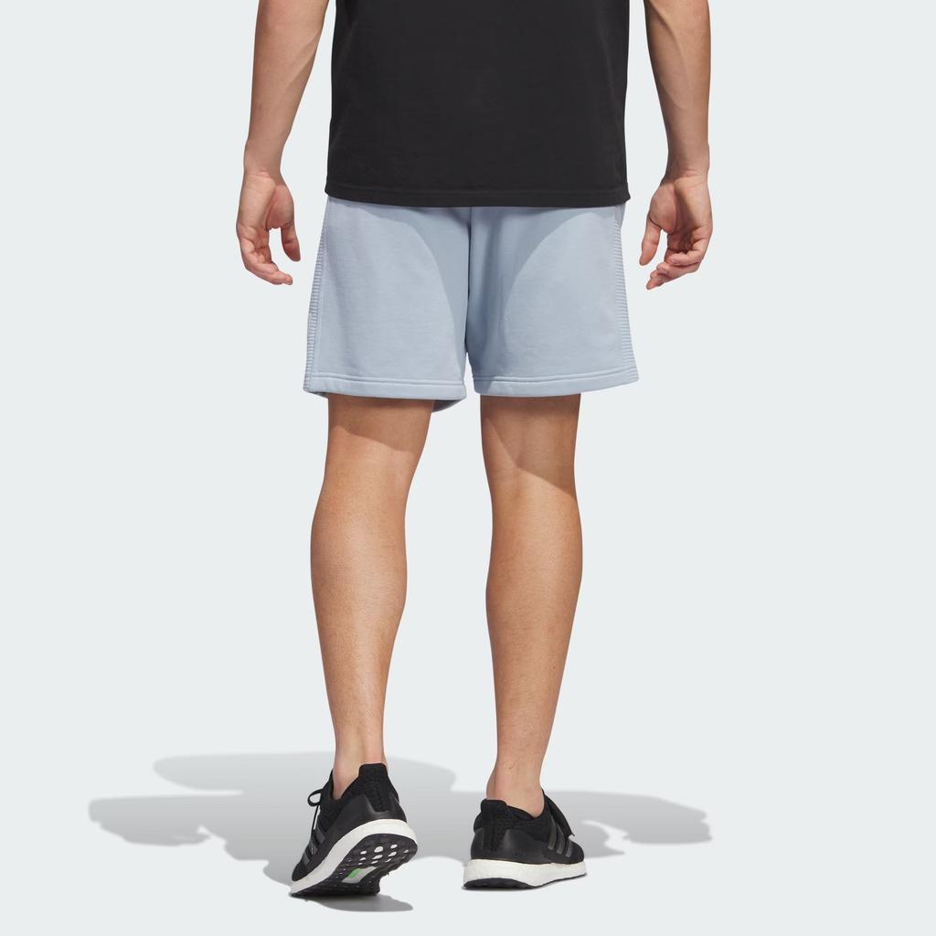 Adidas All Season Fleece Shorts With Solid Color Tag Logo Men Shorts Blue IN1420