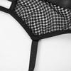 Damen-Stern-Mesh-Sexy-Anzug, bequem, atmungsaktiv, transparent, Unterwäsche, sexy Strumpfgürtel, Tangas
