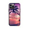 Applicable To IPhone16 Mobile Phone Case, New Couple Outdoor Seaside Landscape English Alphabet Mobile Phone Case