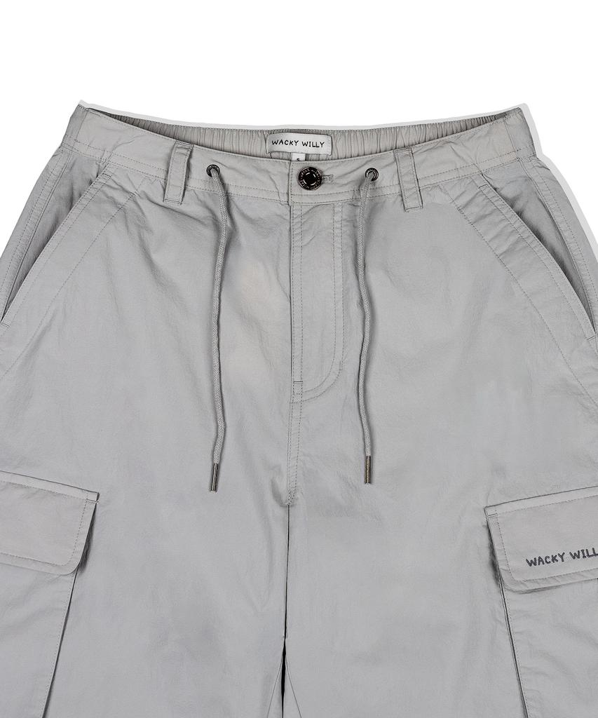 WACKY WILLY Women'S Nylon Parachute Pants Grey