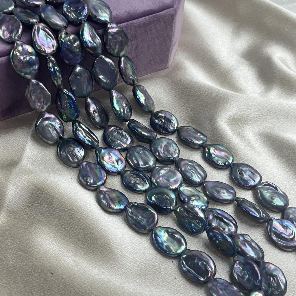 Drop-Shaped Black Baroque Pearl 15x20mm For Jewelry Making DIY Necklace Bracelet Earrings Accessory