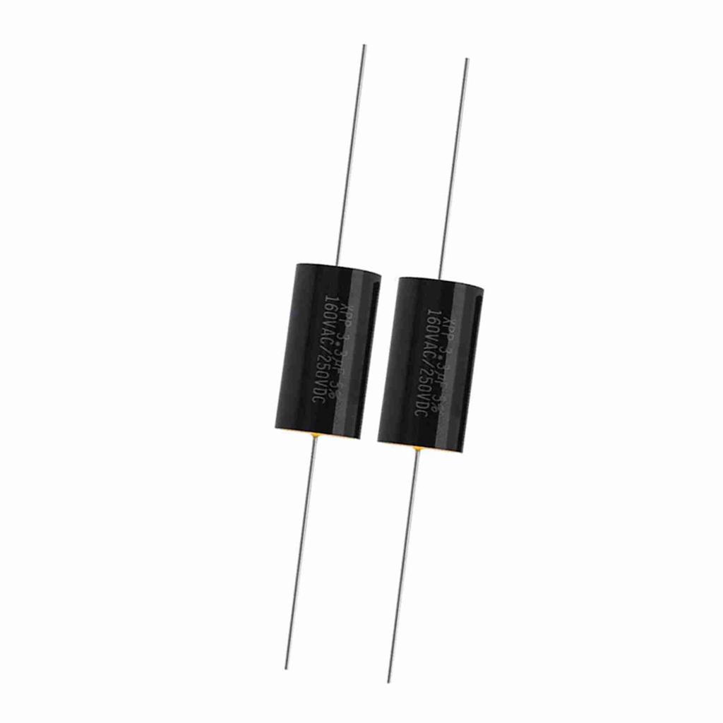 2PCS Capacitor Frequency Divider Capacitance Audio Speaker Capacitor (3.3uF)