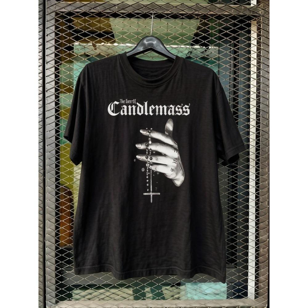 Candlemass Футболка The Curse of Candlemass Черная Мужские Футболки Мужские Футболки Подходит для Мужчин и Женщин Одежда S
