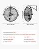 Wall Mount Fan, 450 mm Wall Mounted Hanging Fan with IP44-rated Protection, 3-Speed, Long Airflow Distance, Adjustable Rotation Angle, Powerful for