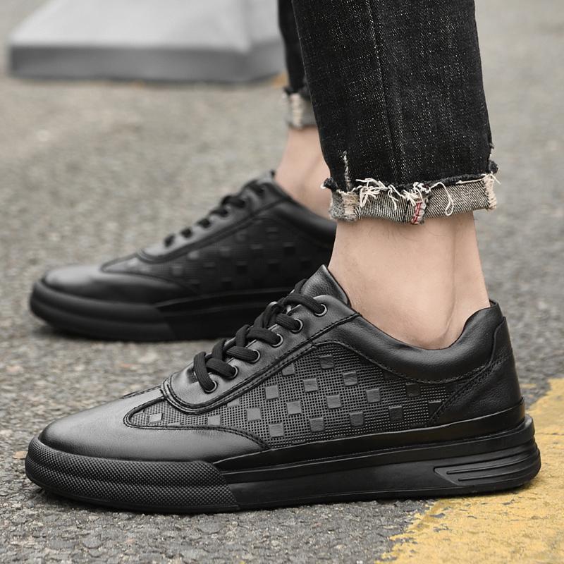 Mode Allround Herren Tennisschuhe Herren Echtleder Flache Freizeitschuhe 2024 Neue Leichte Sneaker Atmungsaktive Sportschuhe Schuhe