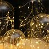 LED Light Dome Cloche Glass Display Dome with Wooden Base Fairy LED Lights for Cool Room Decoration Vase Container