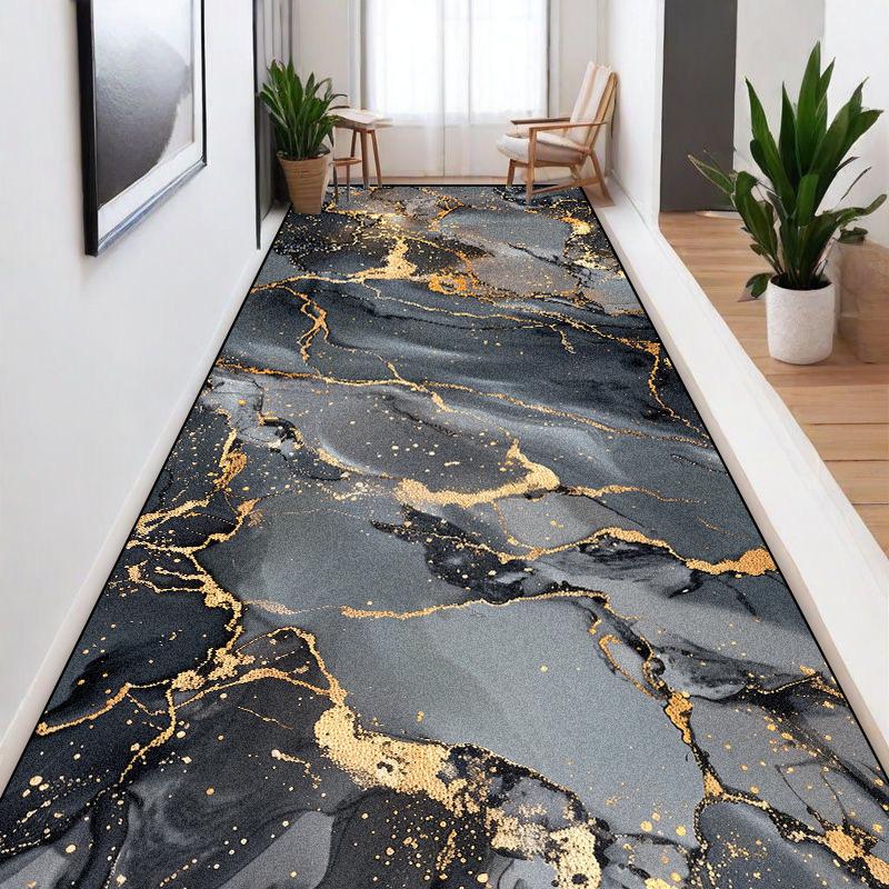 Tappeti Lunghi Stile Marmo Nordico per Corridoi Tappeti Antiscivolo Lavabili per Hall di Ville Passaggi Corridoi Casa Hotel Tappetino Personalizzabile