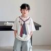 Boys Summer Cotton Short Sleeve T Shirt Preppy Cool Casual Top
