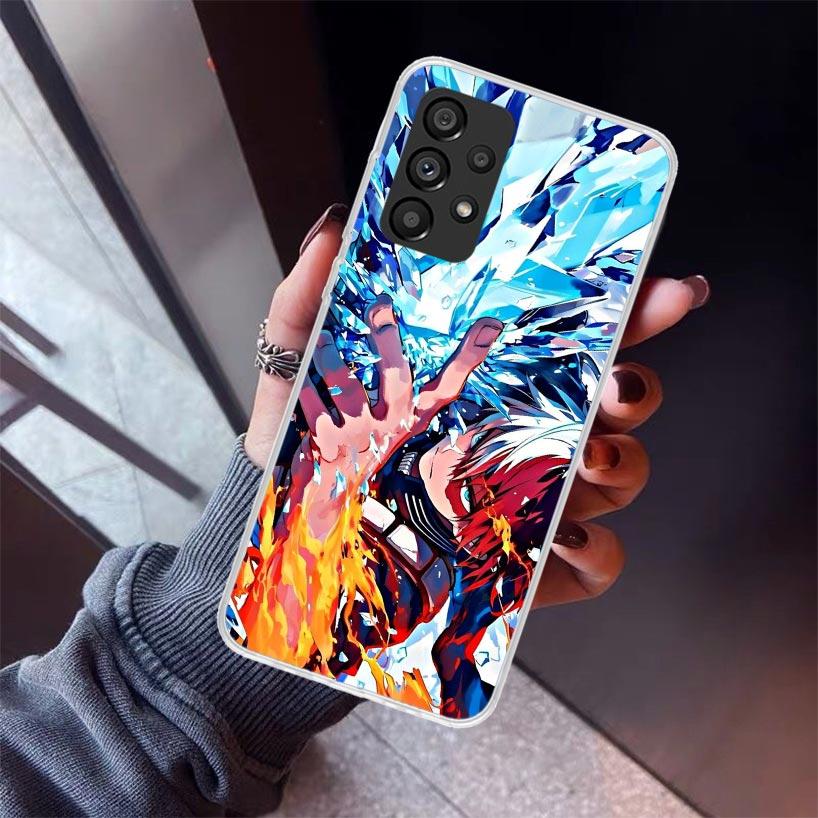 Todoroki Shoto MHA My Hero Phone Case For Samsung Galaxy A17 A57 A37 A16 A26 A36 A56 A15 A25 A35 A55 A14 A13 A54 A53 A34 A24 A33