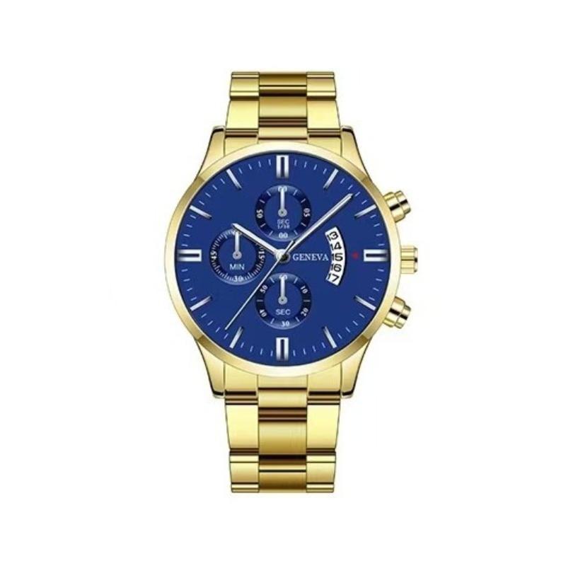 Fashion business three-eye six-pin calendar men's watch men's watch steel belt men's one