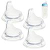 חבילה של 4 פיות החלפה מסיליקון לכוסות NUK Active Learner ללא BPA שקופות עמידות בפני נזילות חיתוך צולב אביזרי שתייה בטוחים לשטיפה במדיח כלים פעוט