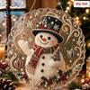 2D Flat Acrylic DIY  Painting Pendant Round Santa Beaded Sun Catcher  Holiday Party
