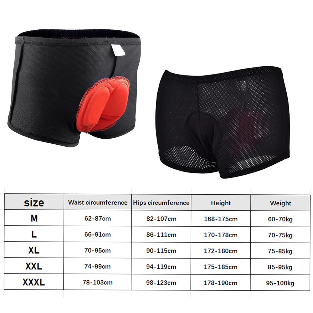 2Pcs 3D Padded Cycling Shorts Breathable Cycling Pants Comfort Bike Underwear  Mountain Biking
