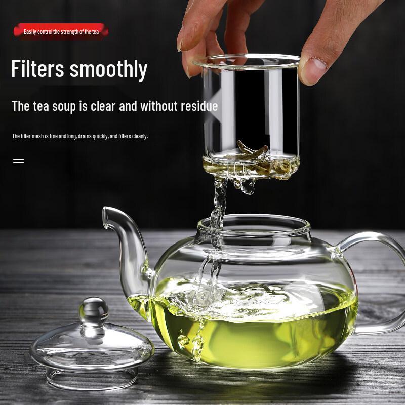 ZISIZ Heat-Resistant Glass Tea Pot
