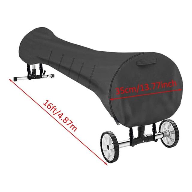 

Solar Pool Covers for 16-20ft Inground Swimming Pools Reel Heavy Duty Waterproof Anti-UV Solar Blanket Protective Cover Black