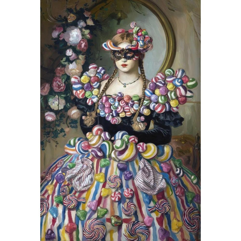 Dark Vintage Witch Halloween Posters Haunted House Pumpkin Girl Creepy Mansion Canvas Painting Wall Art Pictures Home Room Decor