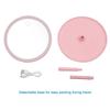 Rechargeable Round Makeup Mirror with L-ED Light Screen Switch Detachable Base Desk Makeup Mirror