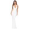 European and American women's deep V sleeveless halter dress, pure and alluring style spicy girl mermaid French dress