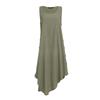 Women's Summer Sleeveless Beach Vest Skirt Asymmetric Beach Dress