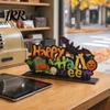 Layered Halloween Wood Crafts Wooden Ornaments for Tabletop Decorations, Stable Base Table Rustic Centerpieces Centerpiece Home Party And Spooky