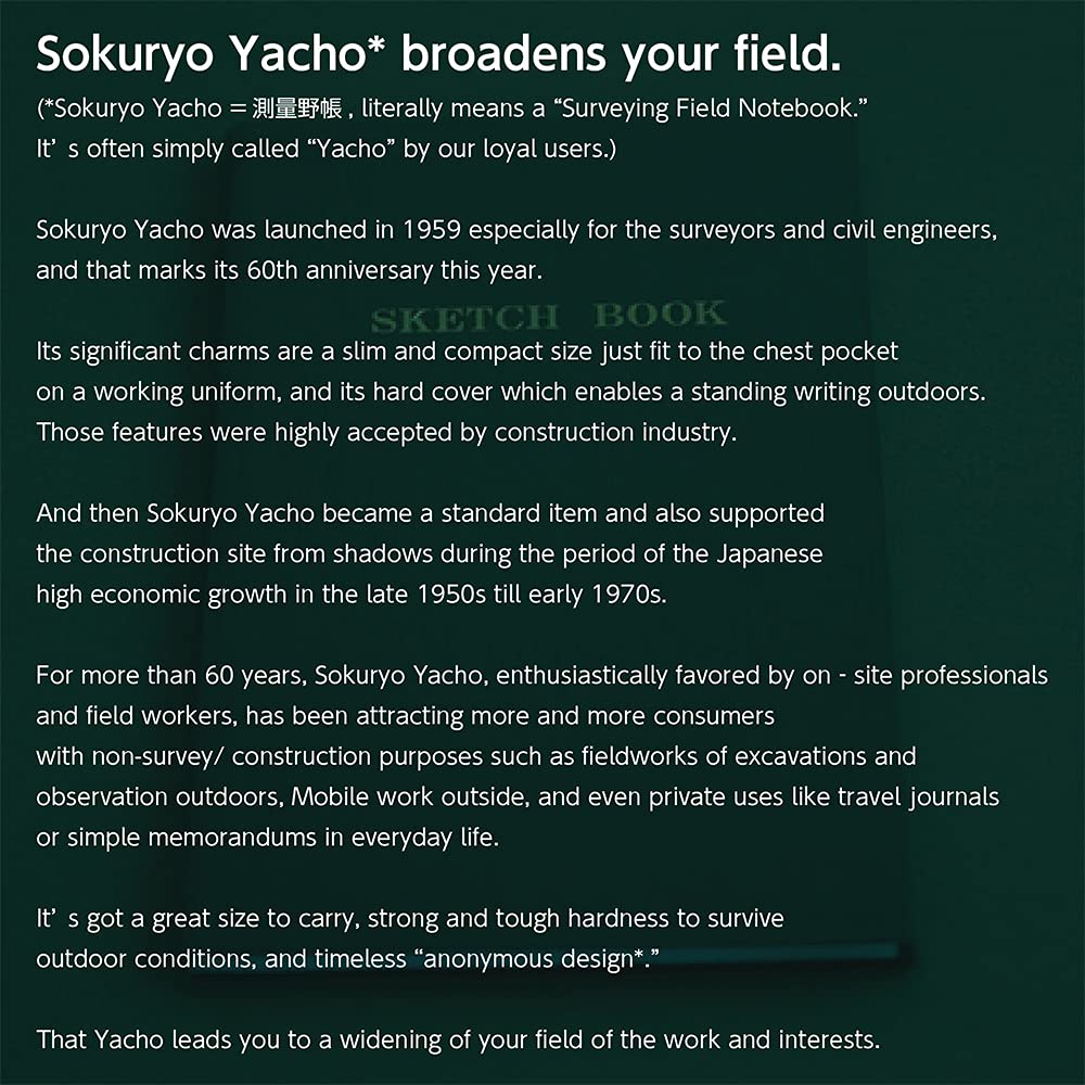 KOKUYO Memo Pad, Field Survey Notebook, Set of 10, 40 Sheets, Se-Y3, Se-Y3X10AM