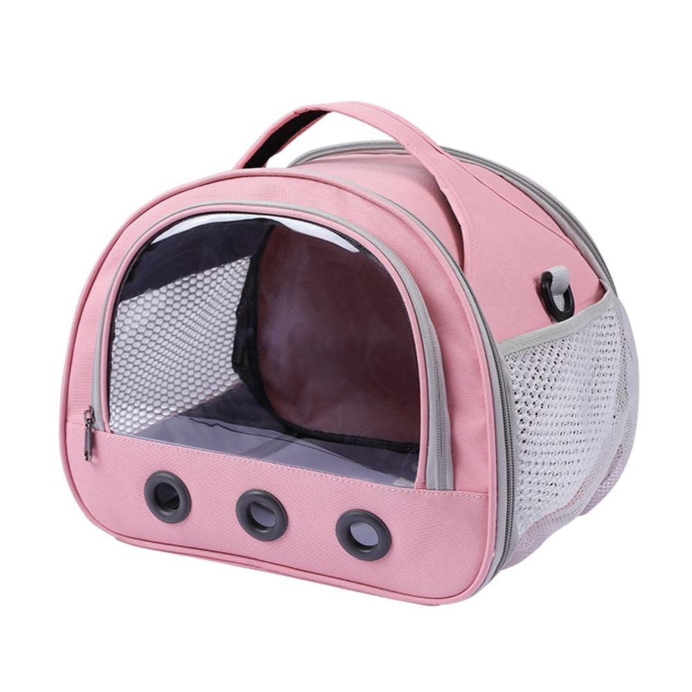 Clear Window Small Animal Travel Carrier Breathable Mesh Comfortable Pet Carrier Bag Safety Ventilation Kitten Outgoing Handbag