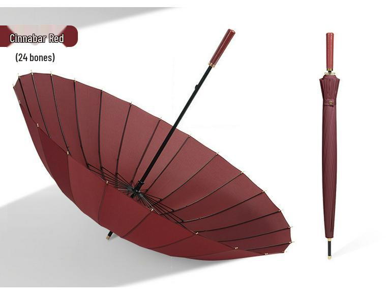 24-Rib Windproof Extra-Large Automatic Umbrella, Long Handle, for Men and Women, Customizable Logo