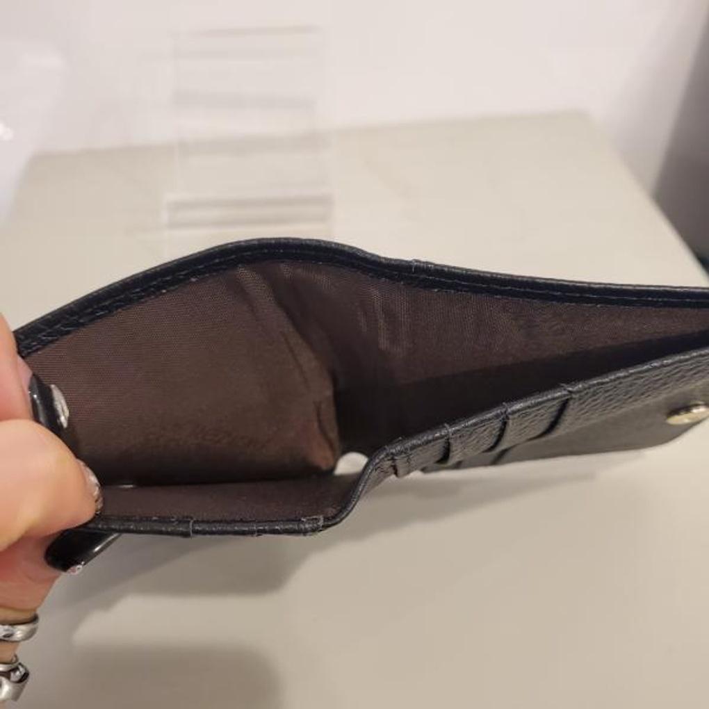 Moncross AW8033 Square Women's Stitched Cowhide Leather Bifold Wallet