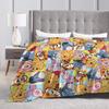 Winnie the Pooh Cartoon Blanket Piglet Tigger Eeyore Flannel Funny Breathable Throw Blankets for Home Spring/Autumn,